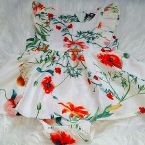 Babygirl floral printed dress-6-12mths